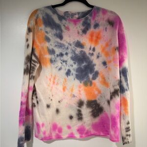 Tie-Dye 100% Cashmere Crewneck Sweater
